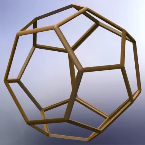 Wireframe Shape Truncated Hexagonal Trapezohedron - MR AnyCAD
