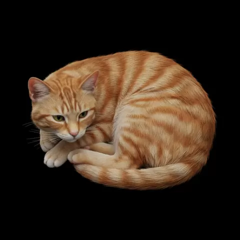 Cat slightly curled side, cat, kitten, pet, animal, feline, cute, adorable, playful, lazy, curious, whiskers, tail, fur, paws