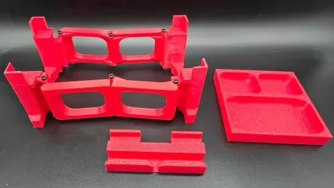 Fold Down LOSI NASCAR Car Stand & Parts Tray - RoXolid Productions