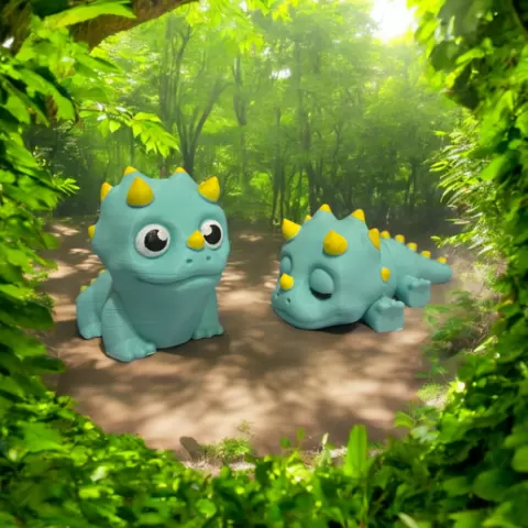 Mini Flexi Articulating Triceratops Dinosaur