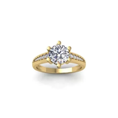 1 ct Round Engagement Diamond Ring