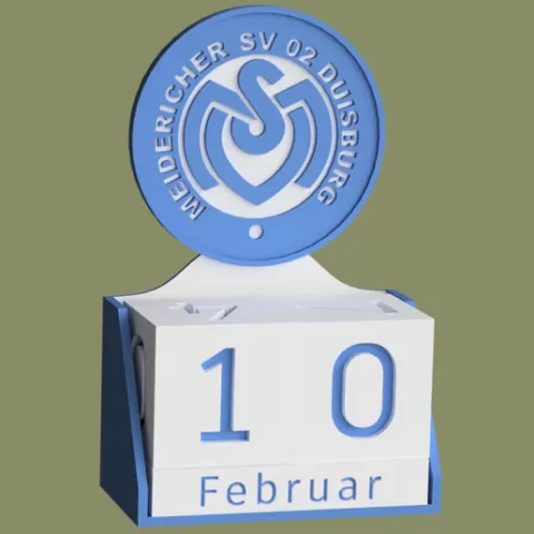 MSV Duisburg Desktop Calendar