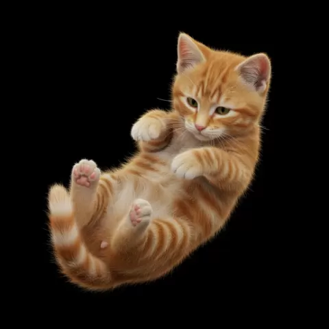 Kitten rolling on side, cat, kitten, pet, animal, feline, cute, adorable, playful, lazy, curious, whiskers, tail, fur, paws