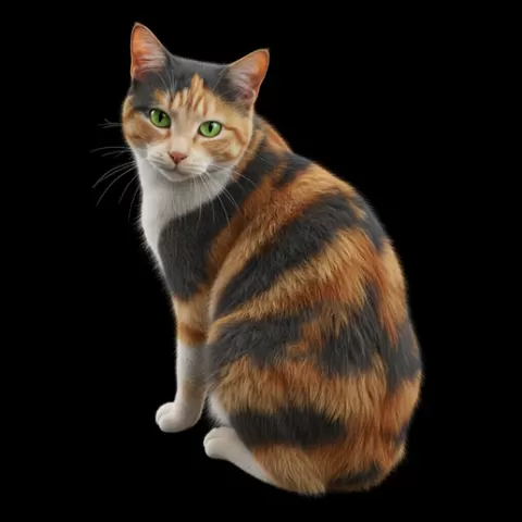 Cat looking back over shoulder, cat, kitten, pet, animal, feline, cute, adorable, playful, lazy, curious, whiskers, tail, fur, paws