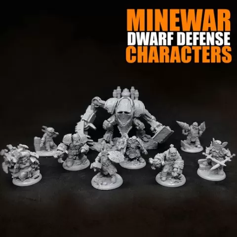 Mine War part 2 - Dwarven Defense - Characters Set