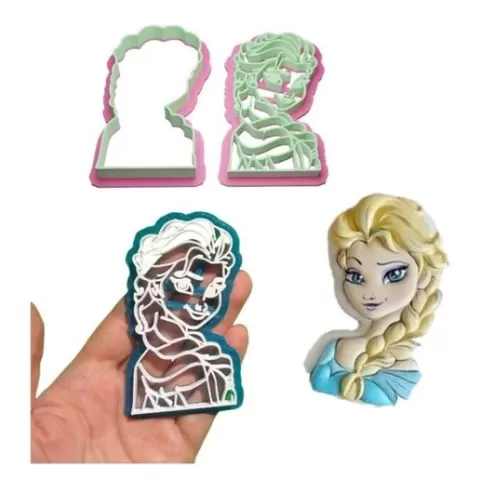 COOKIES CUTTER STAMP FROZEN MOVIE ELSA ELSA DISNEY FONDANT KIDS