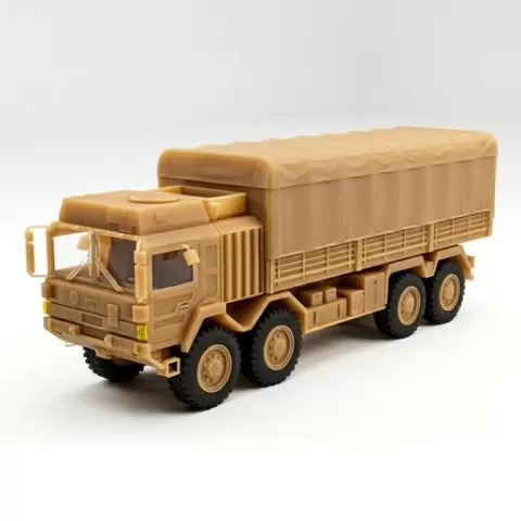 MAN HX77 Canvas Cover Variant – 1/87 Scale Heavy Military Truck 3D Model | HO Scale STL for Resin & FDM Printing