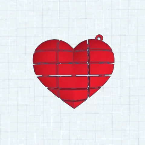 Super Flexi Heart Keychain - TrashyPrinting
