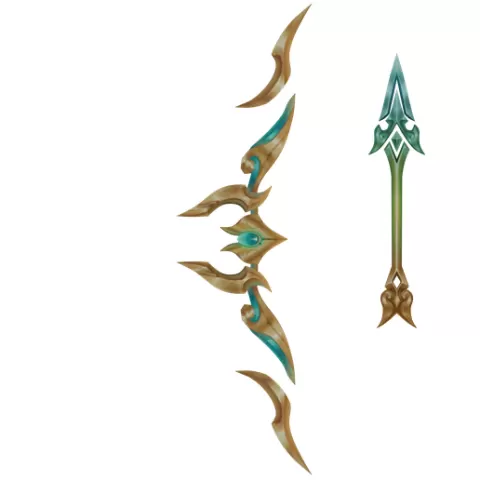 League Of Legends Lunar Empress Ashe Bow And Arrow Skin For Cosplay