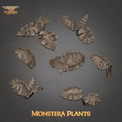 Monstera Plants - Basing Bits by Voy Forges