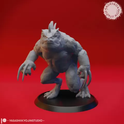 Slaad (Gray) - Tabletop Miniature (Pre-Supported)