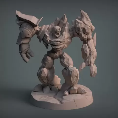 Golem - Steampunk-Rock-Fire - Imp3dsion
