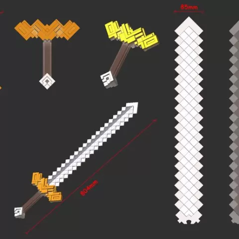 Minecraft Live Action Sword - Actual Size