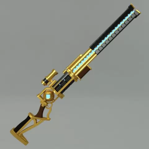 League of Legends Arcane Commander Caitlyn Skin Rifle. TV series, video game, props, cosplay