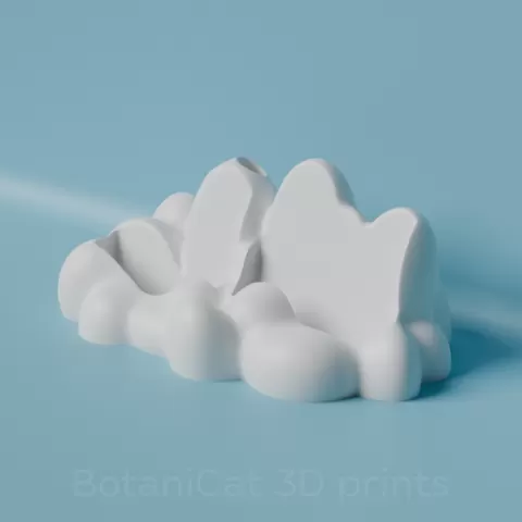 Desk Organizer - Phone Stand: Clouds