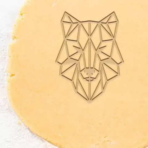 Geometric Wolf Cookie Cutter, Biscuit Cutter