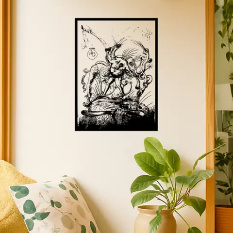 Salvador Dali Salvador Dali The Dream Caused By The Flight Of A Wall Art Framed