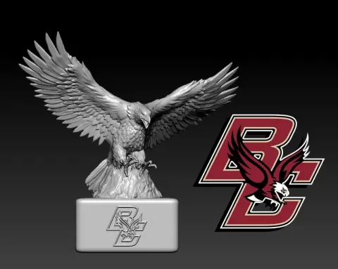 NCAA - BOSTON COLLEGE FOOTBALL MASCOT STATUE - 3D PRINT - KHUONGTAINANG