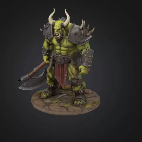 Orc brute with axe game rpg - Warjacob