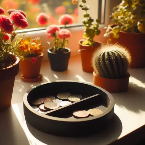 Modern Round Coin Tray, Coincatcher