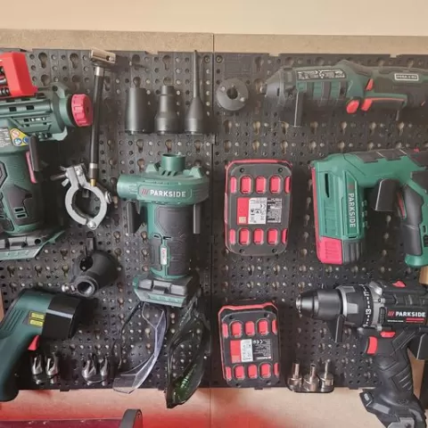 Parkside wall tool storage board - holders