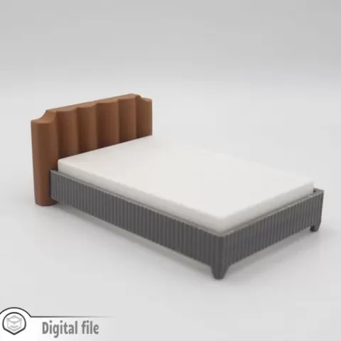 1:12 miniature Modern bed