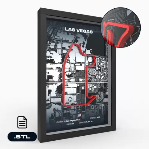Las Vegas 3D Racing Poster