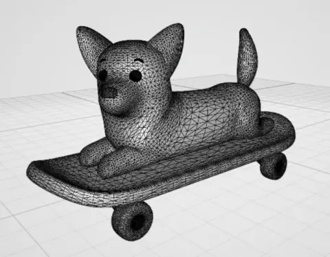 Corgi en patineta