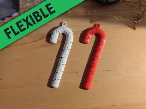 Flexi Candy Cane Christmas Tree Ornament