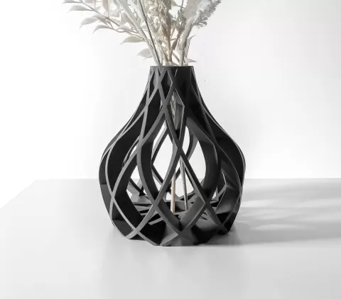 The Vukan Vase, Modern and Unique Home Decor for Dried and Preserved Flower Arrangement | STL File