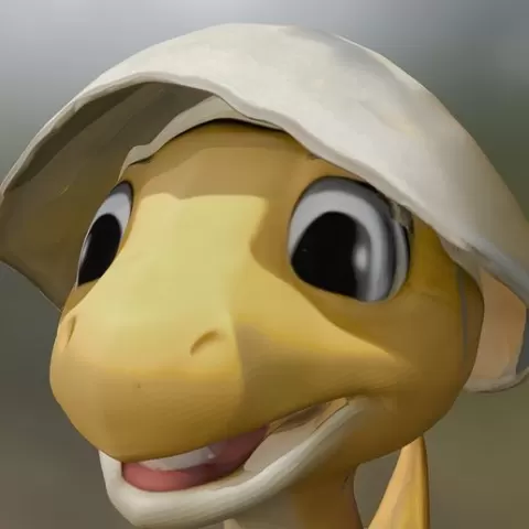 Adorable Dinosaur in Egg - 3D Printable Model