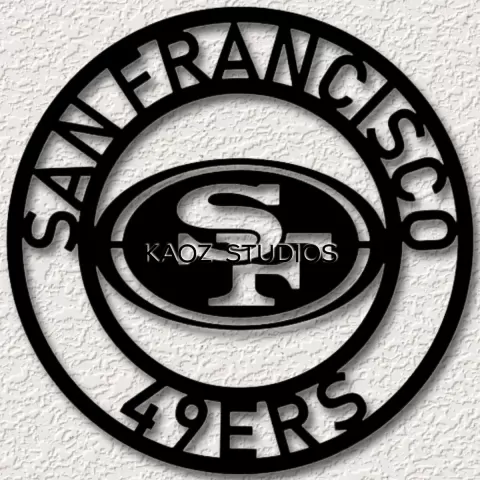San Francisco 49ers sign football wall art 2024 superbowl decoration