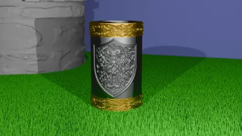 Medieval Shield Beer Can Holder