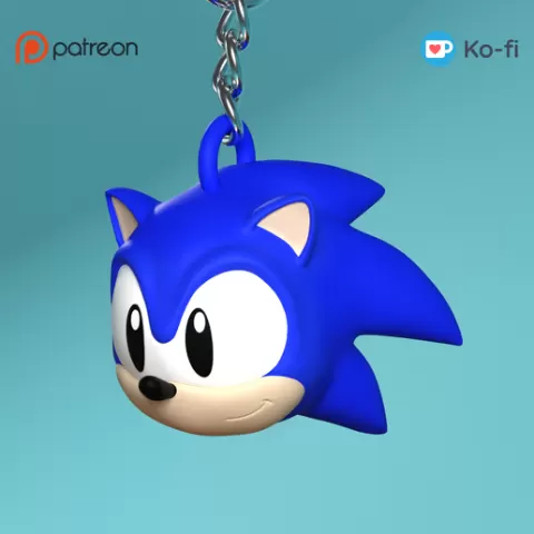 Classic Sonic the Hedgehog: Head Keychain