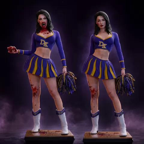 Jennifer Zombie Cheerleader STL – Foxy’s Body Horror Waifu Resin Figure for 3D Printing