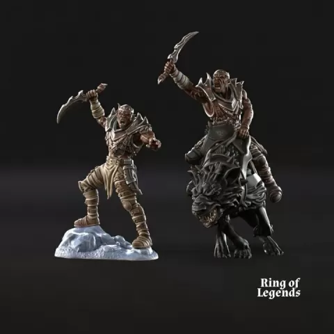 Ghrasku Foot and Mounted With Dagger | Blood-Handed Orcs | Ring Of Legends by Davale Games ©