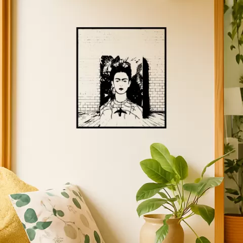 Frida Kahlo Frida Kahlo Self-Portrait With Thorn Necklace And Wall Art Framed