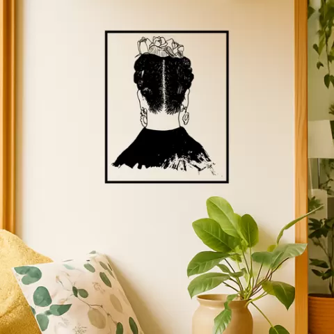 Frida Kahlo Frida Kahlo Self-Portrait With Cropped Hair Wall Art Framed