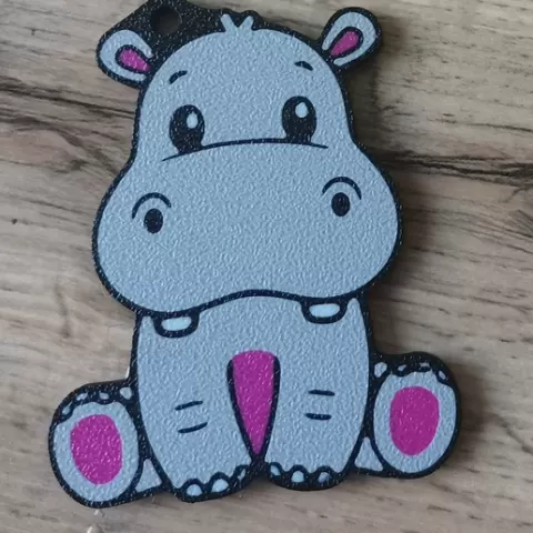 Multicolor Hippo keychain