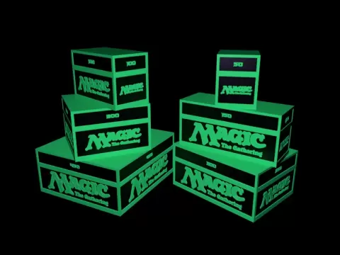 Magic Retro Card boxes V2 - Toploader Collection - Printed Layers Aus
