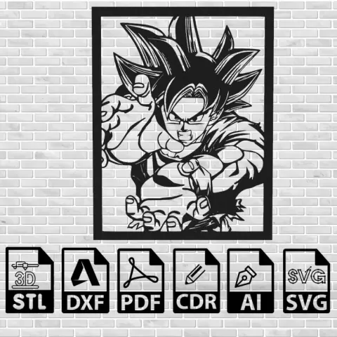 DRAGON BALL - GOKU ART 2 DECORATION - ANIME 3D PRINTING - VLBox3D Tecnologia