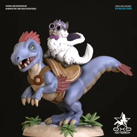 Princess Donut and Mongo by OXO3D Figures