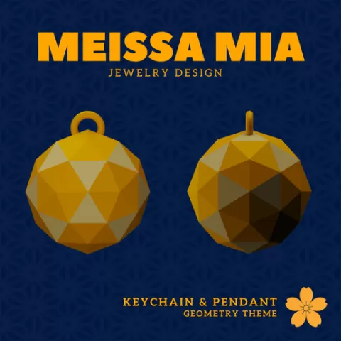 02. Geodesic Icosahedron Pattern 2 Earring – 31. Geodesic Icosahedra Necklace and Earring - Girl's Fashion Accessories