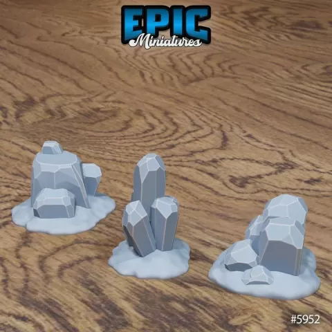 Ice Crystals Ground V1 V2 V3 / Orc Village Environment / Green Skin Items / Raider Tribe Decoration / Goblinoid Dungeon Equipment / Forest Goblin Area Theme / Woodland Encounter by Epic-Miniatures