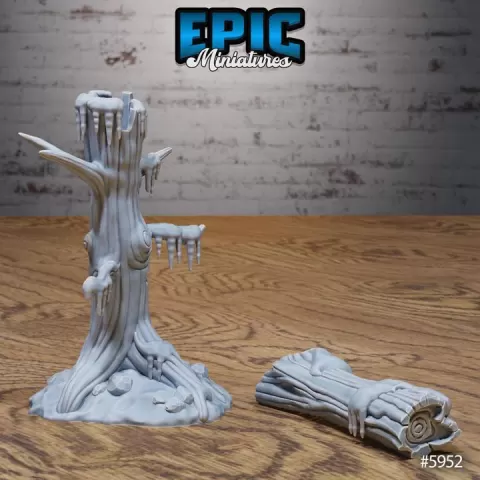 Frozen Stumps V1 V2 / Orc Village Environment / Green Skin Items / Raider Tribe Decoration / Goblinoid Dungeon Equipment / Forest Goblin Area Theme / Woodland Encounter by Epic-Miniatures
