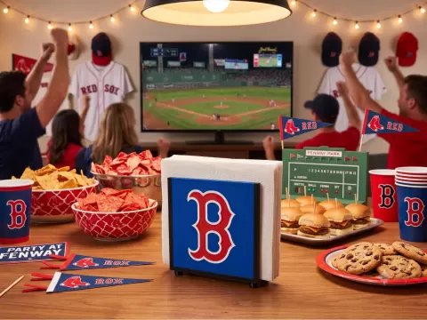 Interchangeable Napkin Holder - Boston Redsox