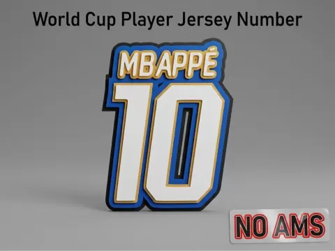 Mbappe World Cup Jersey number Magnet-NO AMS