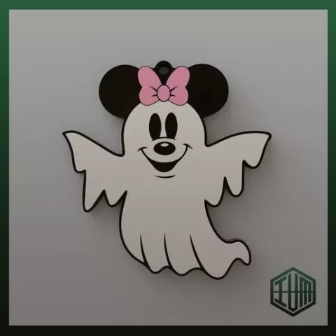 MINNIE HALLOWEEN GHOST MULTICOLOR KEYCHAIN