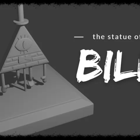 Bill Cipher statue from (Gravity Falls)