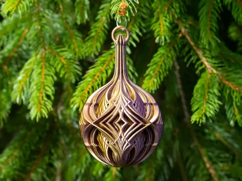 Christmas Ball with Intersecting Diamonds
